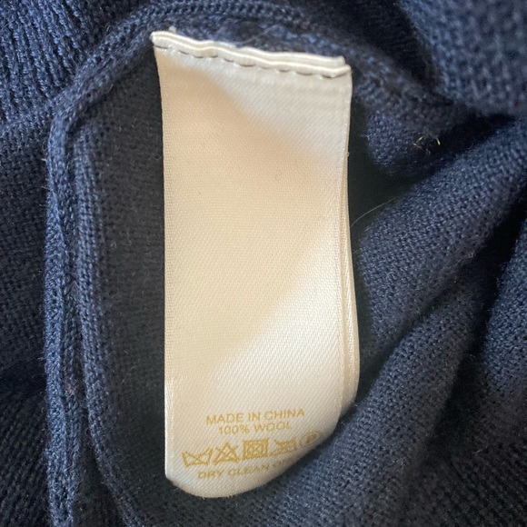 Kate Spade Blue Colorblock Crewneck Wool Light Knit Sweater - Picture 3 of 3